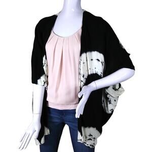 Dream State tie dye beige and black rayon cardigan one size